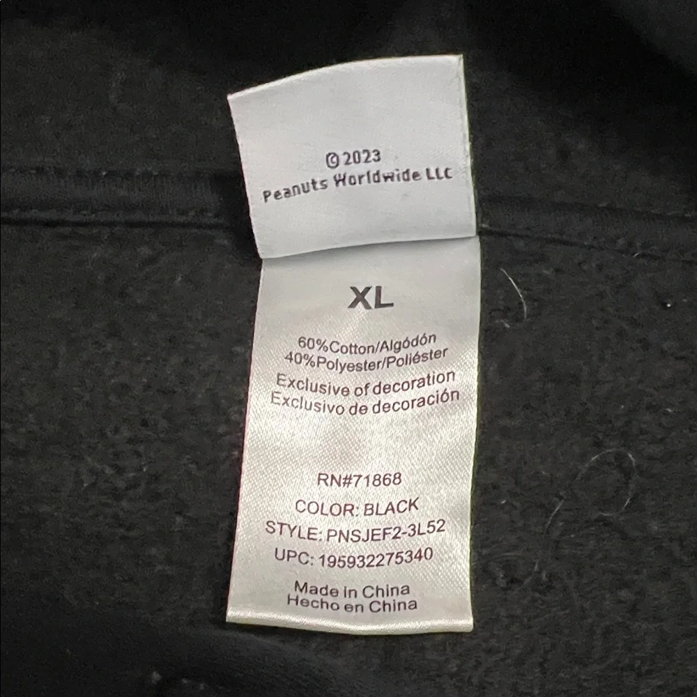 Peanuts Black Snoopy Hoodie - Picture 8 of 9